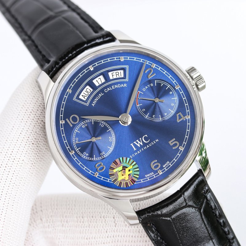 IWC 포르투기제 연력 캘린더 오토매틱 남성용 시계 001-251446