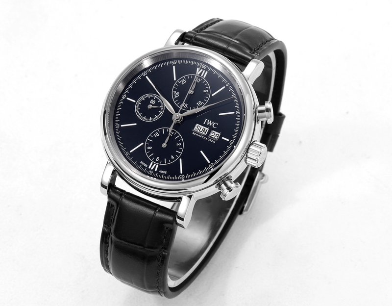 IWC 포르투기제 크로노그래프 스틸 워치 001-251473