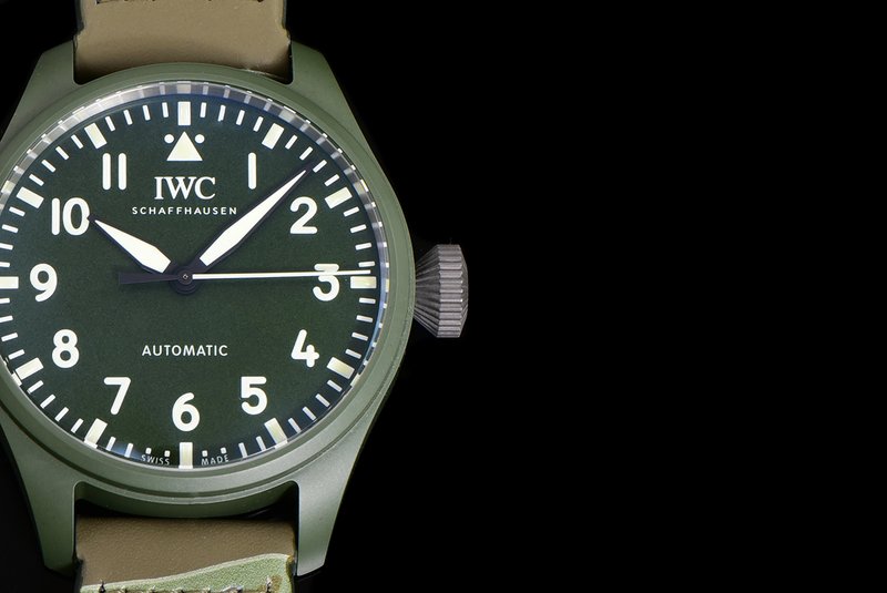 IWC 포레스트 그린 세라믹 티타늄 오토매틱 시계 001-251475