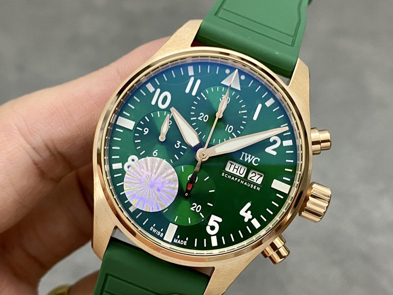 IWC 파일럿 레드골드 그린 다이얼 토매틱 시계 001-251480