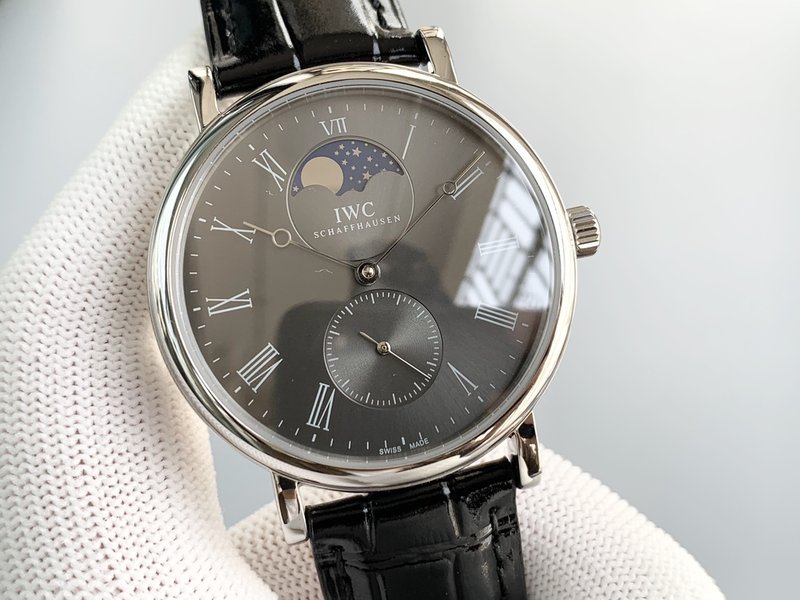 IWC 롱파워 리저브 문페이즈 오픈백 기계식 시계 001-251517