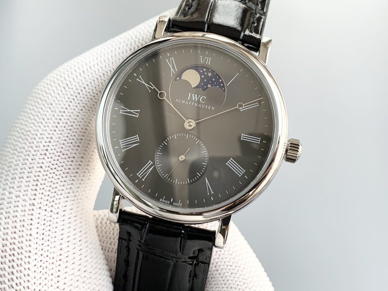 IWC 롱파워 리저브 문페이즈 오픈백 기계식 시계 001-251517