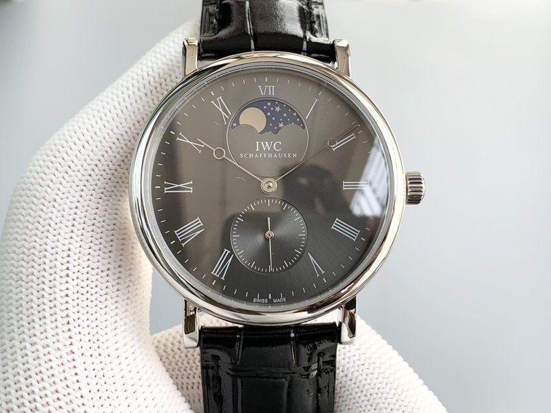 IWC 롱파워 리저브 문페이즈 오픈백 기계식 시계 001-251517