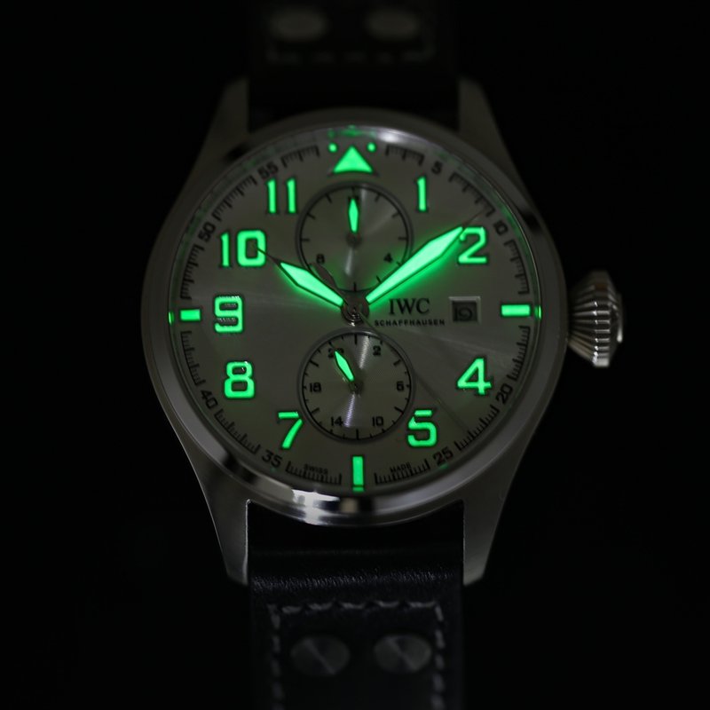 IWC 파일럿 시리즈 오픈백 문페이즈 오토매틱 시계 001-251520