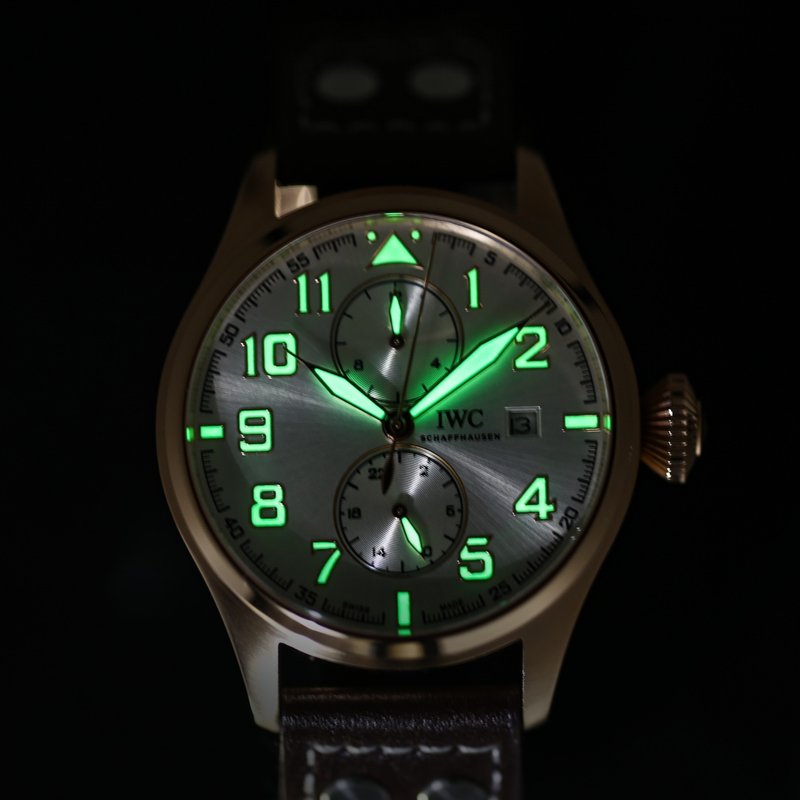 IWC 파일럿 시리즈 오픈백 무브먼트 시계 001-251522