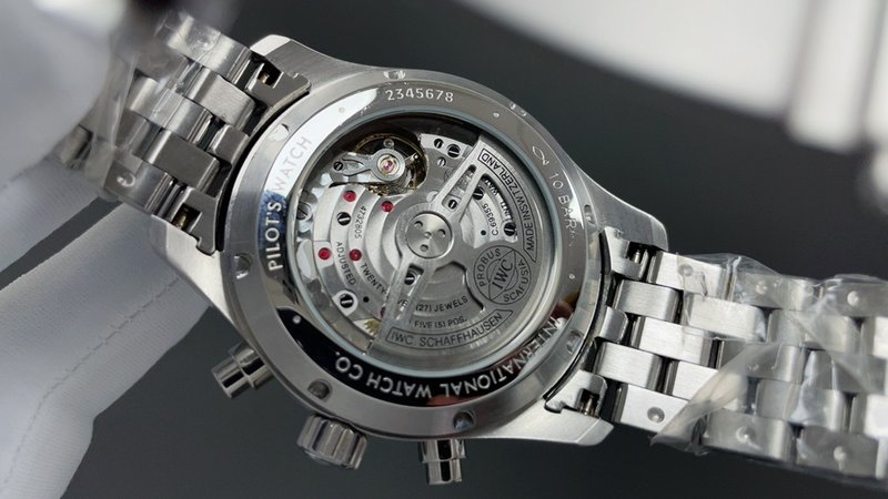 IWC 파일럿 그린 다이얼 레드 골드 시계 001-251573
