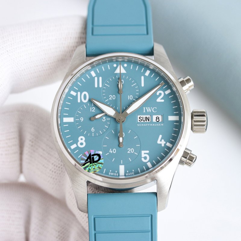 IWC 파일럿 시리즈 블루 다이얼 스틸 워치 001-251626