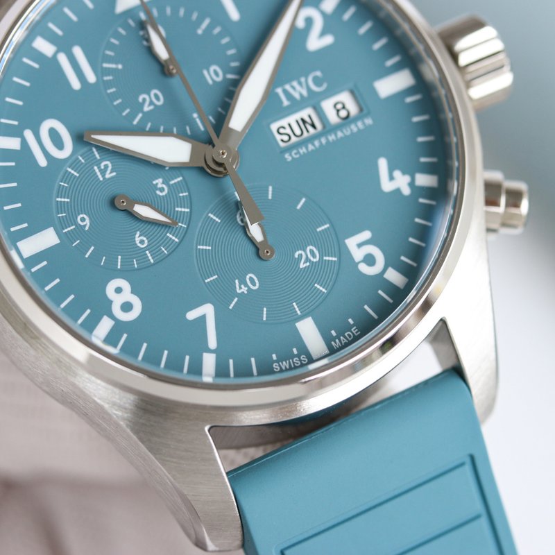 IWC 파일럿 시리즈 블루 다이얼 스틸 워치 001-251626