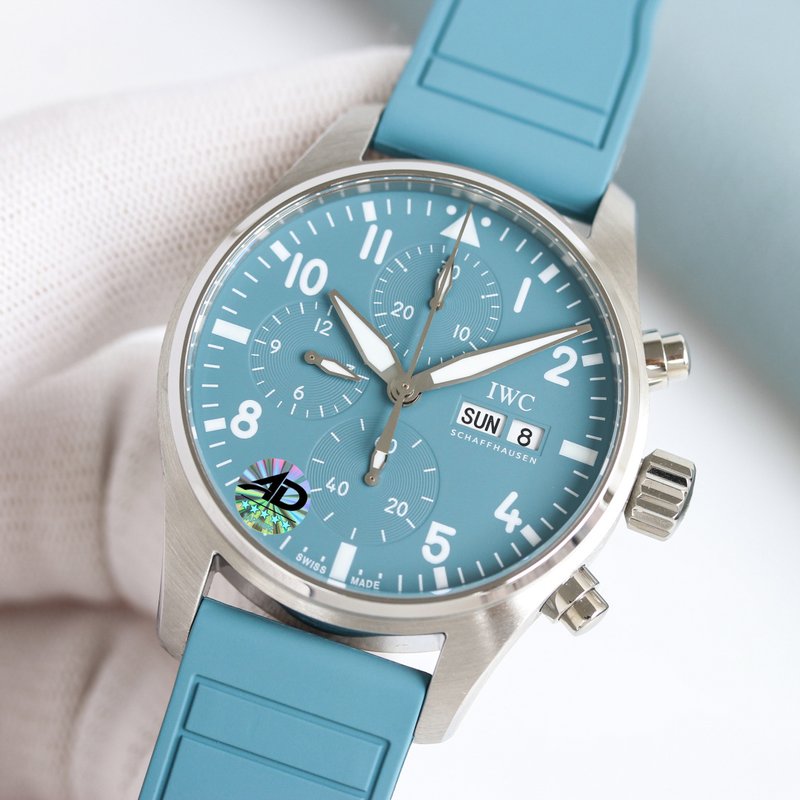 IWC 파일럿 시리즈 블루 다이얼 스틸 워치 001-251626