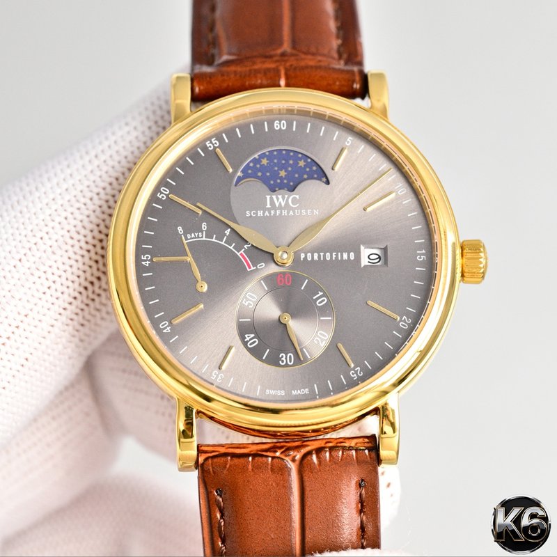 IWC 장기 동력 문페이즈 전문가 복제 시계 001-251627