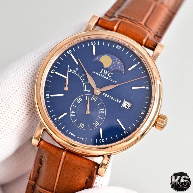 IWC 장기 동력 문페이즈 전문가 복제 시계 001-251627