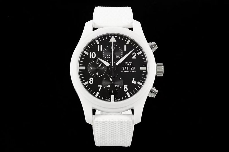 IWC 파일 탑건 레이크 타호 화이트 세라믹 크로노그래 001-251651
