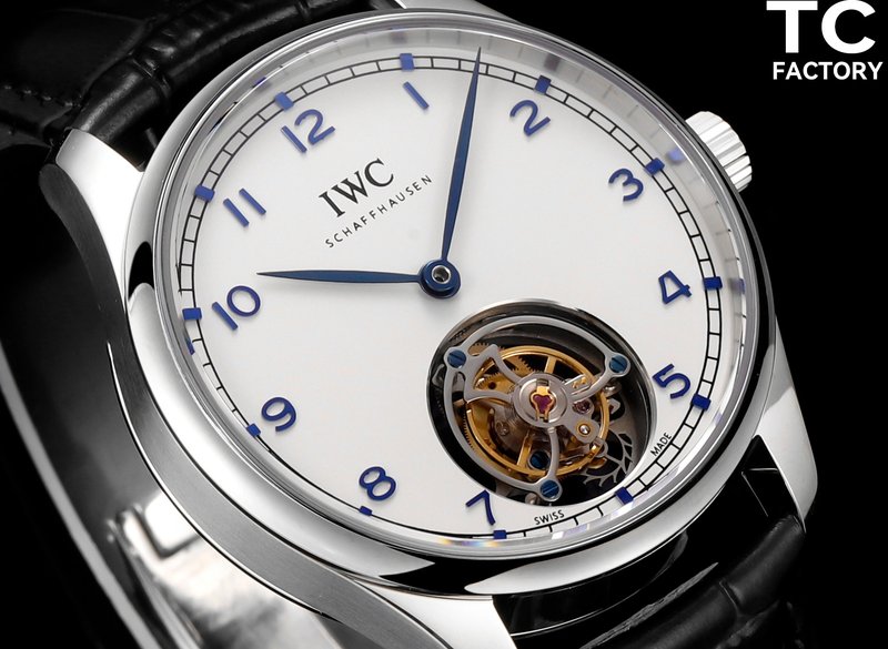IWC 포르투기제 트루 투어빌롱 수동 와인딩 시계 001-251659
