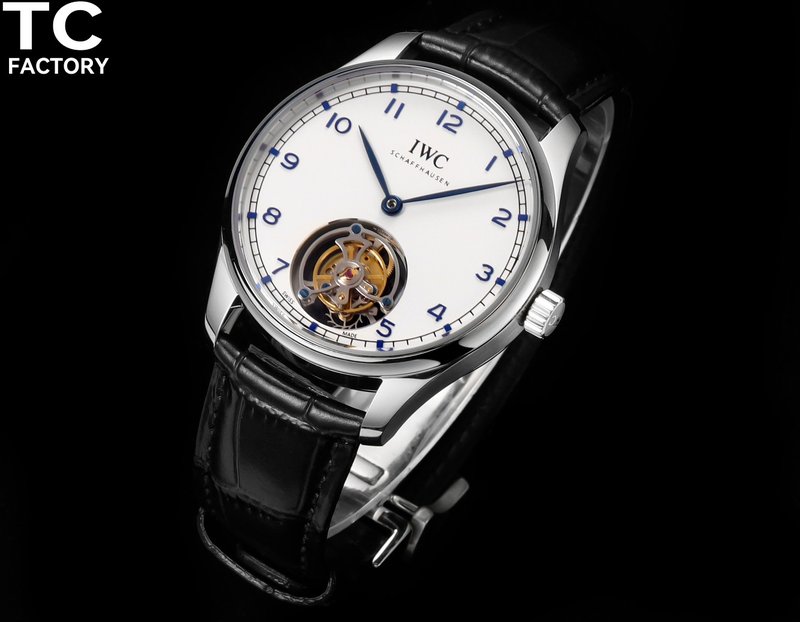IWC 포르투기제 트루 투어빌롱 수동 와인딩 시계 001-251659