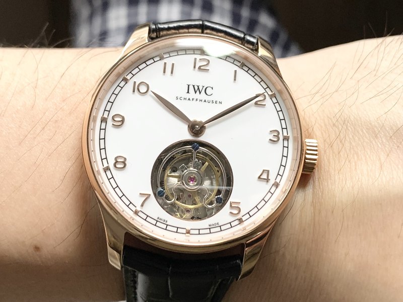 IWC 포르투기제 플라잉 투르비옹 수동 기계식 시계 001-251712