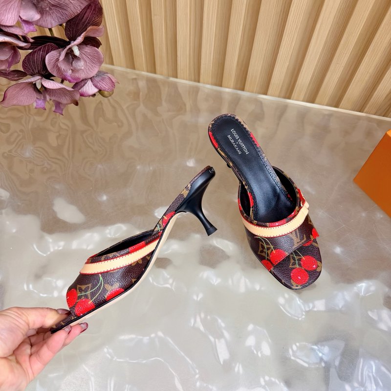 루이비통 모노그램 캔버스 힐 슬리퍼 001-252294