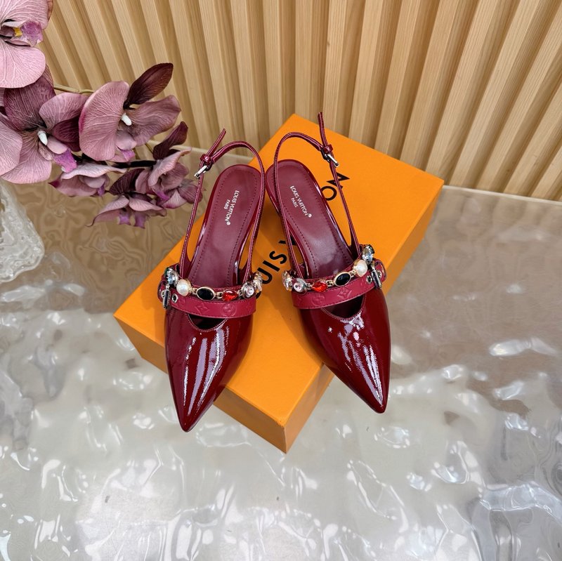 루이비통 바이브 체인 백스트랩 족구두 키틴힐 샌들 001-252350