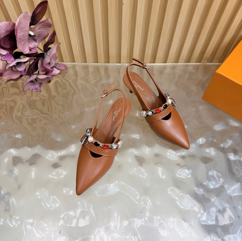 루이비통 바이브 체인 백스트랩 족구두 키틴힐 샌들 001-252353