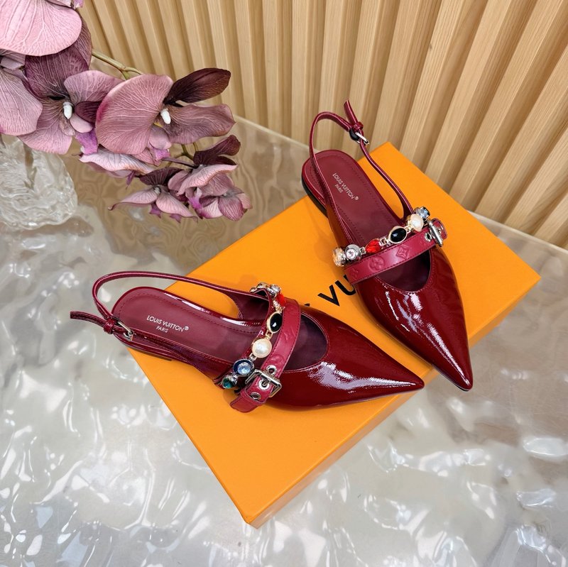 루이비통 바이브 체인 백스트랩 족구두 키틴힐 샌들 001-252355