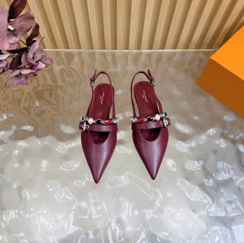루이비통 바이브 체인 백스트랩 족구두 키틴힐 샌들 001-252359