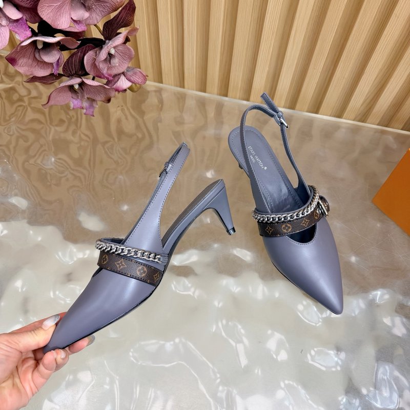 루이비통 바이브 체인 백스트랩 족구두 샌들 001-252372
