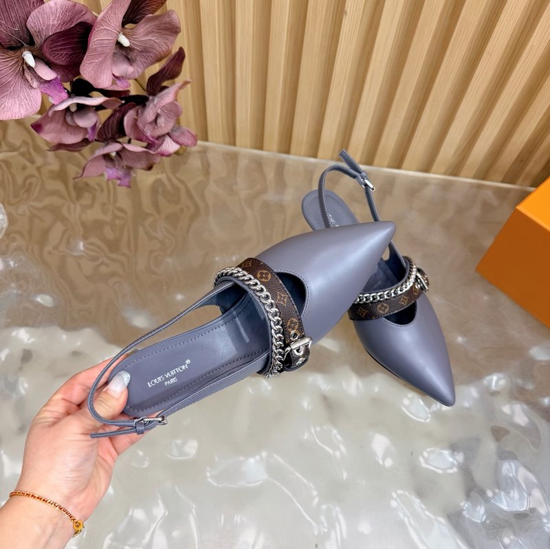 루이비통 바이브 체인 백스트랩 족구두 샌들 001-252372