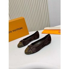 루이비통 모노그램 리본 포인트 가죽 발레플랫 001-252387