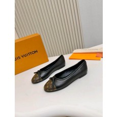 루이비통 모노그램 리본 가죽 발레 플랫 001-252390