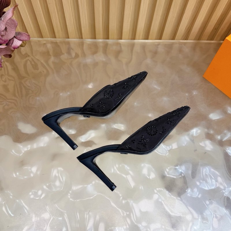 루이비통 메쉬 크리스털 뮬 샌들 001-252394