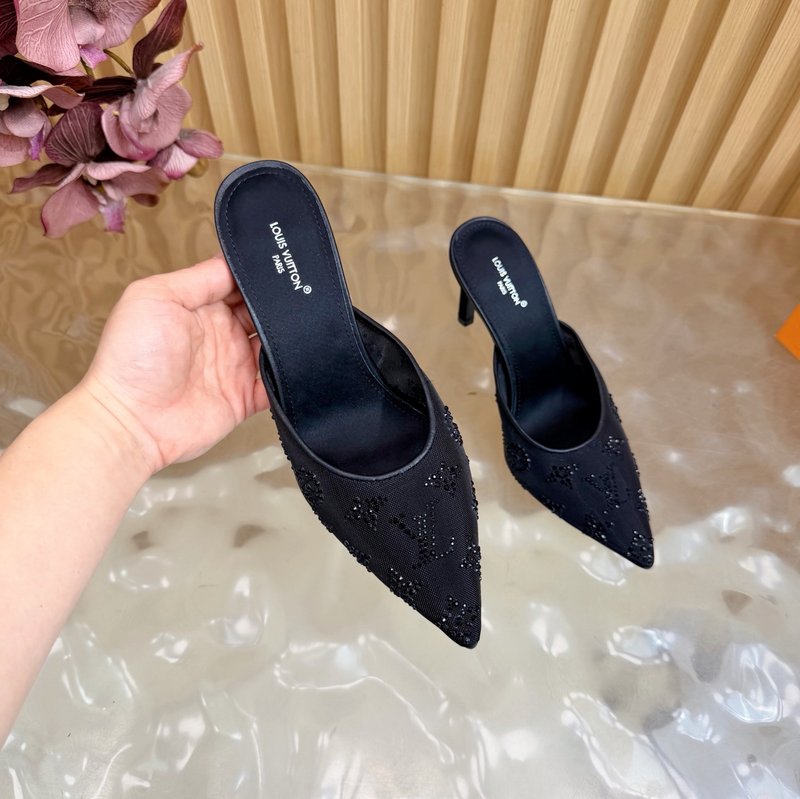 루이비통 메쉬 크리스털 뮬 샌들 001-252394