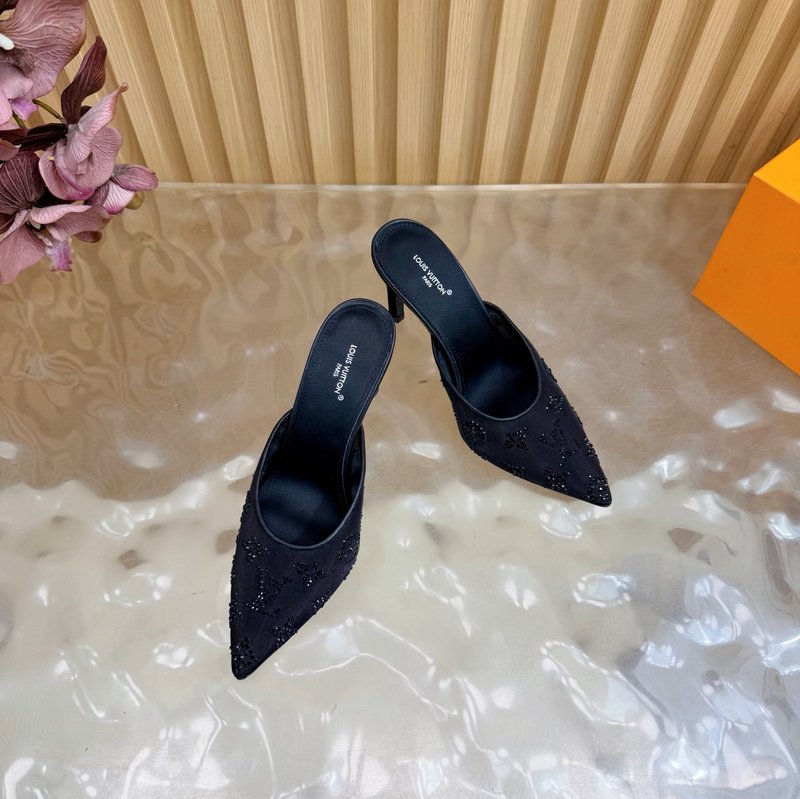 루이비통 메쉬 크리스털 뮬 샌들 001-252394