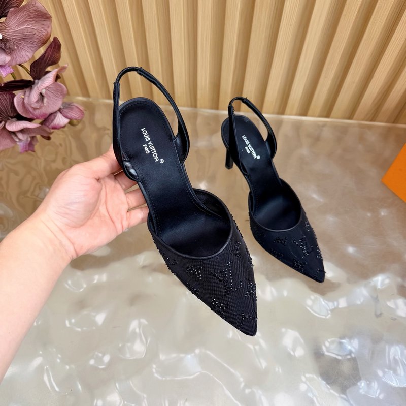 루이비통 메쉬 크리스털 뮬 샌들 001-252397