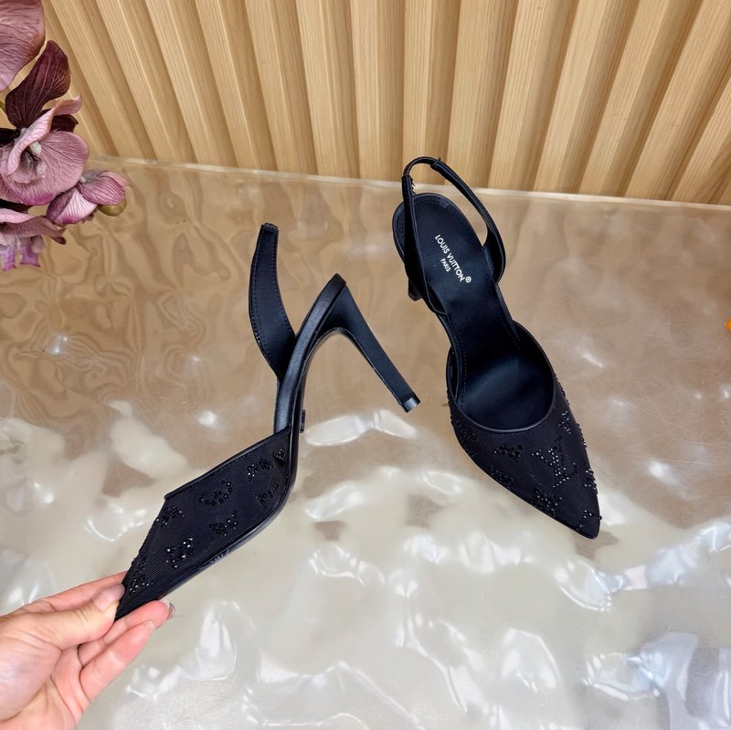 루이비통 메쉬 크리스털 뮬 샌들 001-252397