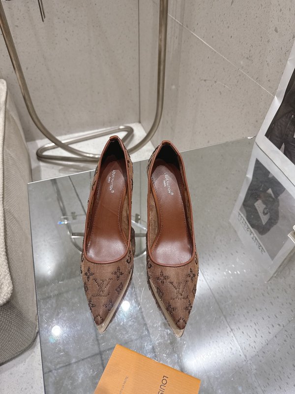 LV 메쉬 크리스탈 하이힐 프스 001-252417