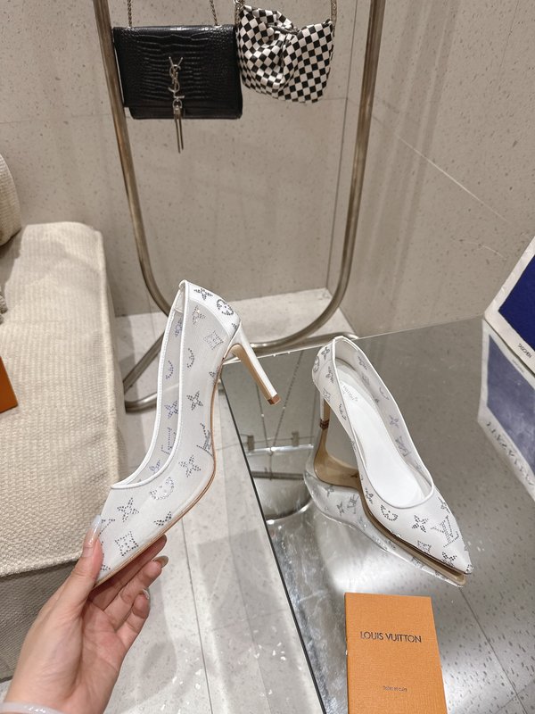 LV 메쉬 크리스탈 하이힐 펌프스 001-252418