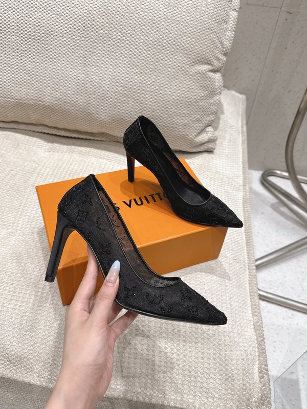 LV 메쉬 크리스탈 하이힐 프스 001-252419