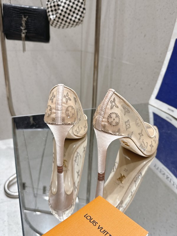 LV 메쉬 크리스탈 하이힐 펌프스 001-252420