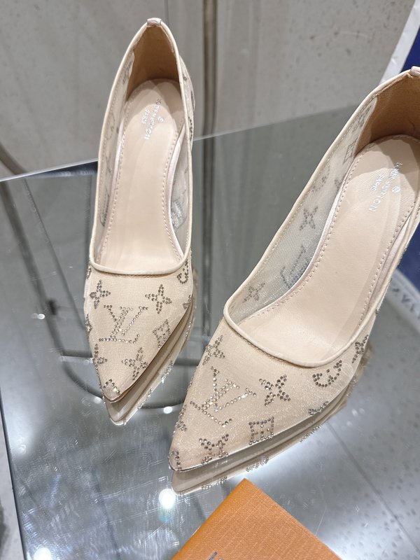 LV 메쉬 크리스탈 하이힐 펌프스 001-252420