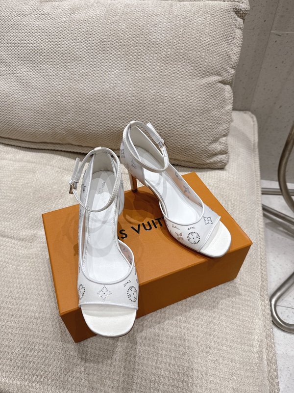 LV 메쉬 크리스탈 하이힐 샌들 001-252426