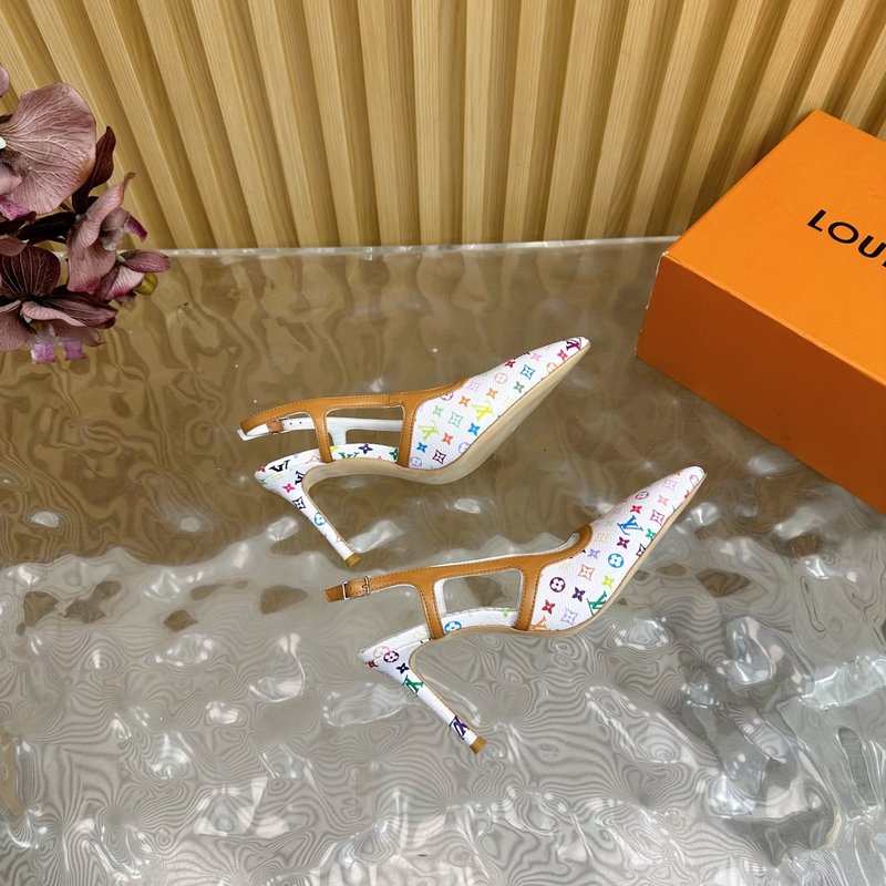 루이비통 삼색 포인트 족구두 힐 샌들 001-252447