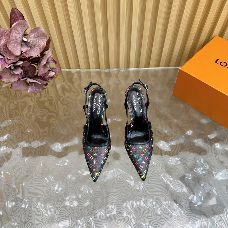루이비통 삼색 포인트 뾰족구두 힐 샌들 001-252448