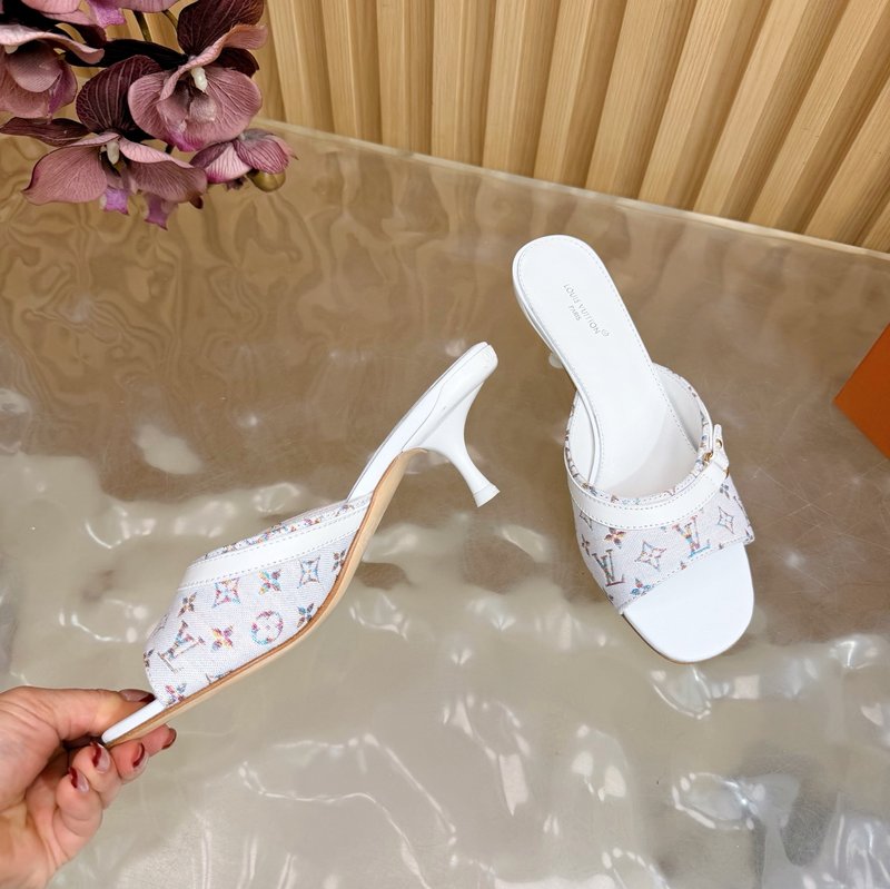 루이비통 모노그램 캔버스 힐 슬리퍼 001-252458