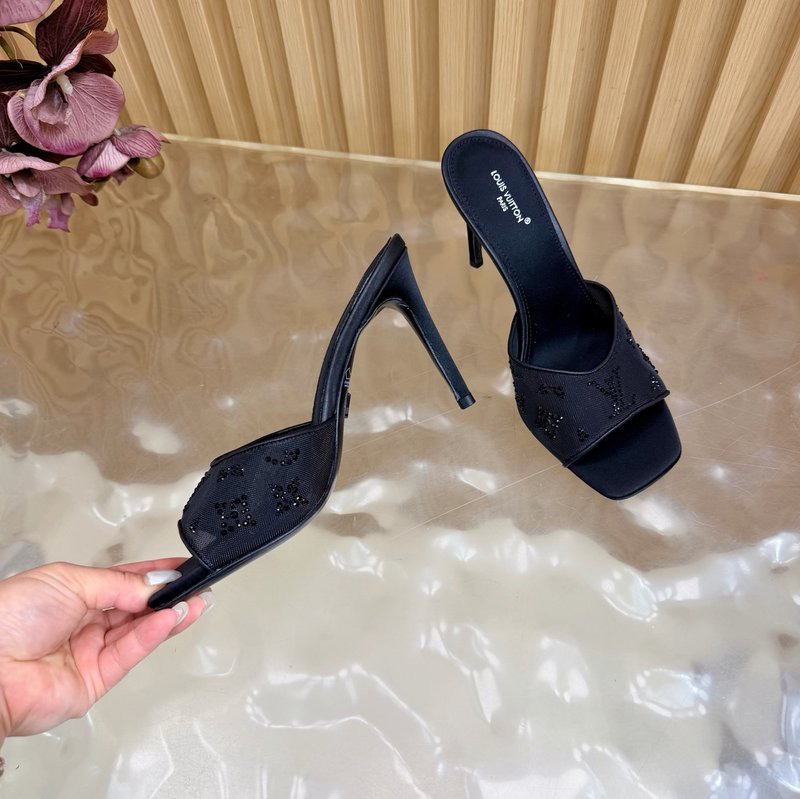 루이비통 메쉬 크리스털 뮬 샌들 001-252475