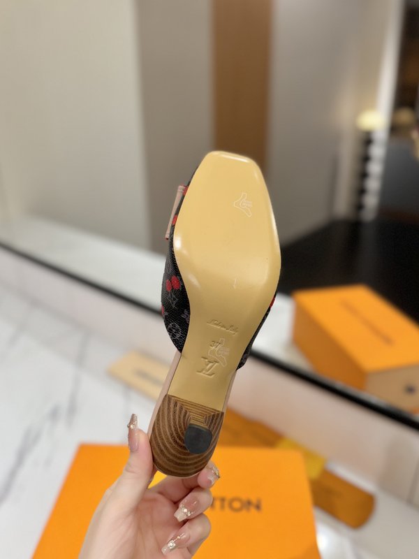 LV 모노그램 데님 하이힐 샌들 001-252483