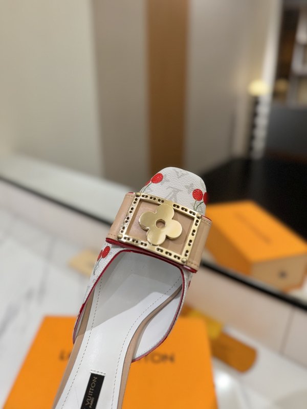 LV 모노그램 데님 버클 하이힐 샌들 001-252484