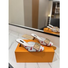 LV 모노그램 데님 버클 하이힐 샌들 001-252484