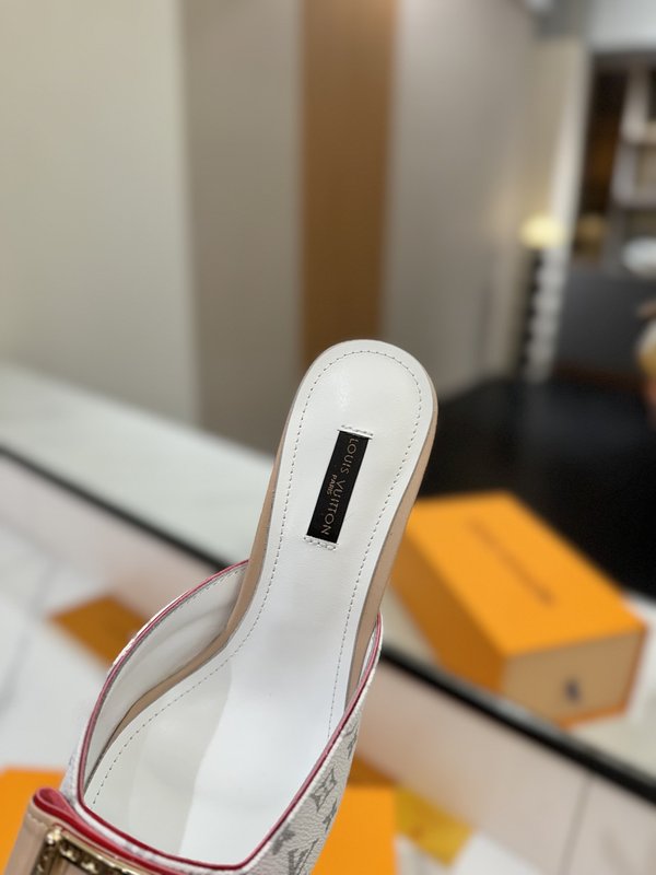 LV 모노그램 데님 하이힐 샌들 001-252492