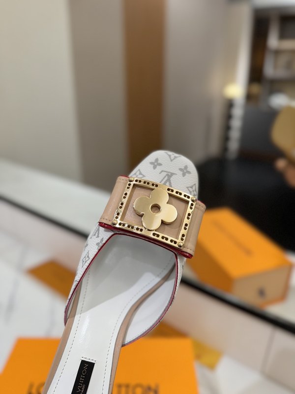 LV 모노그램 데님 하이힐 샌들 001-252492
