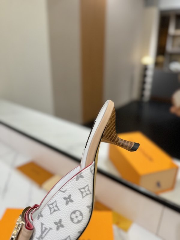 LV 모노그램 데님 하이힐 샌들 001-252492