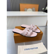 LV早春 스웨이드 양피 안감 가죽밑창 샌들 뮬 001-252496